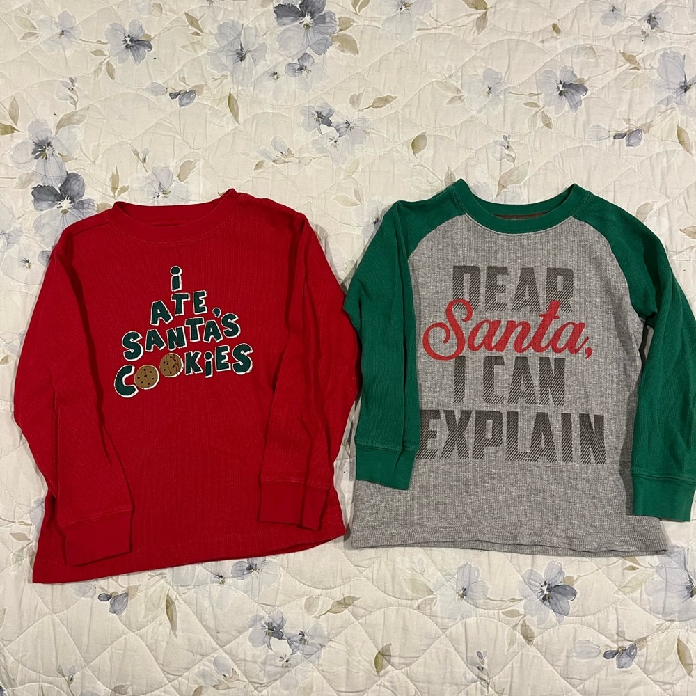 Two holiday shirts